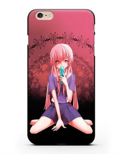 Чехол аниме Дневник Будущего - Юно с телефоном силиконовый для iPhone 6 Plus