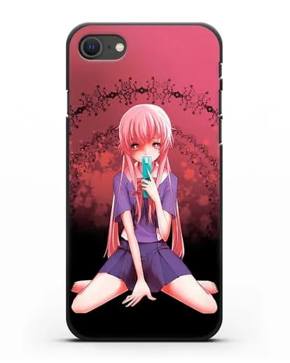 Чехол аниме Дневник Будущего - Юно с телефоном силиконовый для iPhone SE 2020