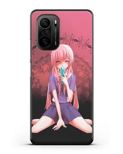 Чехол аниме Дневник Будущего - Юно с телефоном силиконовый для Xiaomi Poco F3