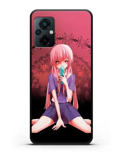 Чехол аниме Дневник Будущего - Юно с телефоном силиконовый для Xiaomi Poco M5