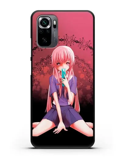 Чехол аниме Дневник Будущего - Юно с телефоном силиконовый для Xiaomi Poco M5s