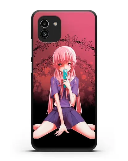 Чехол аниме Дневник Будущего - Юно с телефоном силиконовый для Samsung Galaxy A03 [SM-A035]