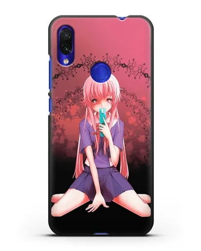 Чехол аниме Дневник Будущего - Юно с телефоном силиконовый для Xiaomi Redmi Note 7