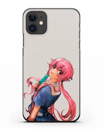 Чехол аниме Дневник Будущего - Юно Гасай силиконовый для iPhone 11