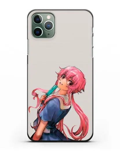 Чехол аниме Дневник Будущего - Юно Гасай силиконовый для iPhone 11 Pro Max