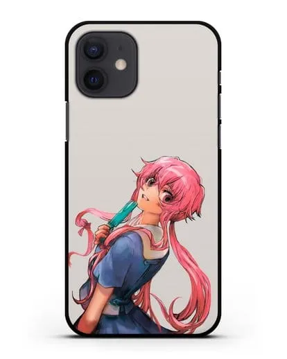 Чехол аниме Дневник Будущего - Юно Гасай силиконовый для iPhone 12