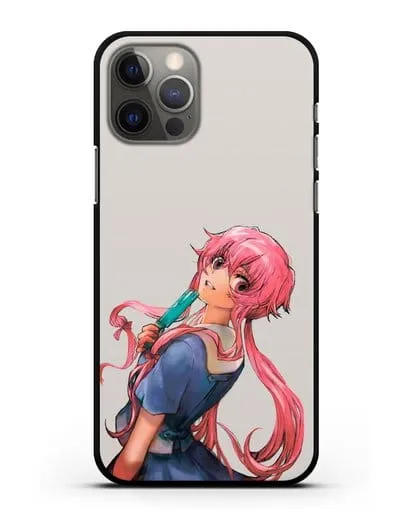 Чехол аниме Дневник Будущего - Юно Гасай силиконовый для iPhone 12 Pro