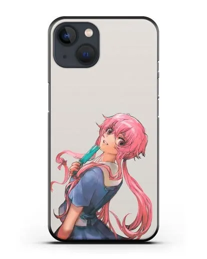 Чехол аниме Дневник Будущего - Юно Гасай силиконовый для iPhone 13 Mini