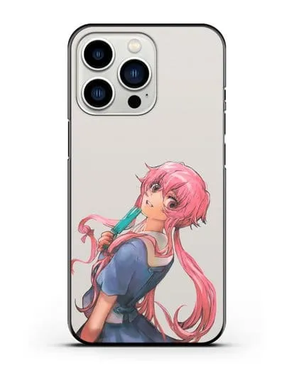 Чехол аниме Дневник Будущего - Юно Гасай силиконовый для iPhone 13 Pro