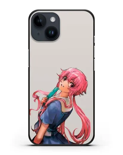 Чехол аниме Дневник Будущего - Юно Гасай силиконовый для iPhone 14