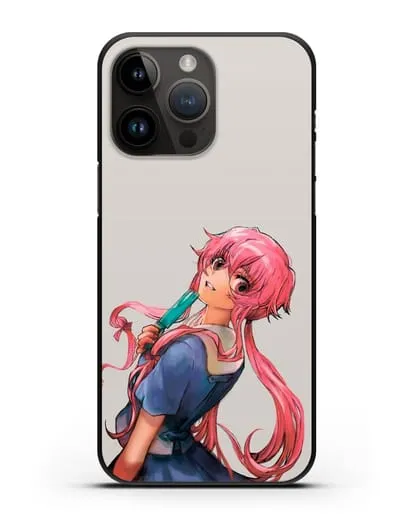 Чехол аниме Дневник Будущего - Юно Гасай силиконовый для iPhone 14 Pro Max