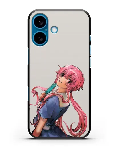 Чехол аниме Дневник Будущего - Юно Гасай силиконовый для iPhone 16