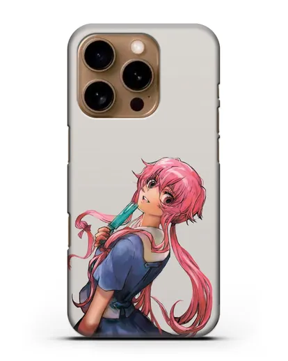 Чехол аниме Дневник Будущего - Юно Гасай силиконовый для iPhone 16 Pro