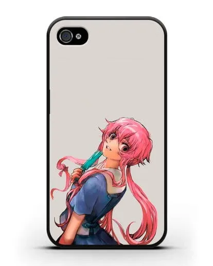 Чехол аниме Дневник Будущего - Юно Гасай силиконовый для iPhone 4/4s