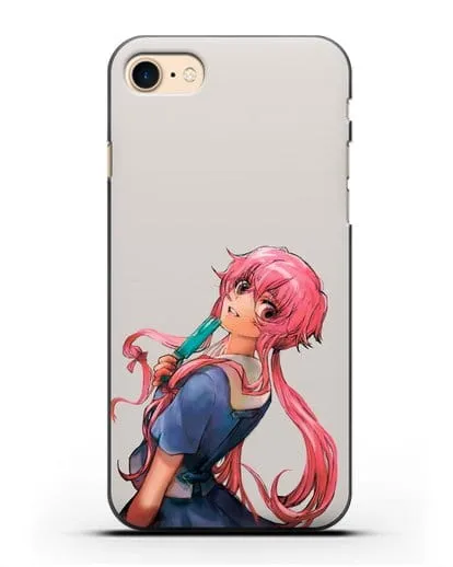 Чехол аниме Дневник Будущего - Юно Гасай силиконовый для iPhone 8