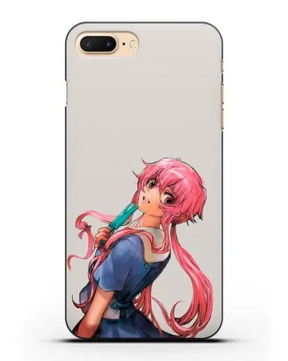 Чехол аниме Дневник Будущего - Юно Гасай силиконовый для iPhone 7 Plus