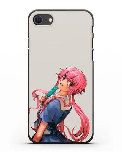 Чехол аниме Дневник Будущего - Юно Гасай силиконовый для iPhone SE 2020