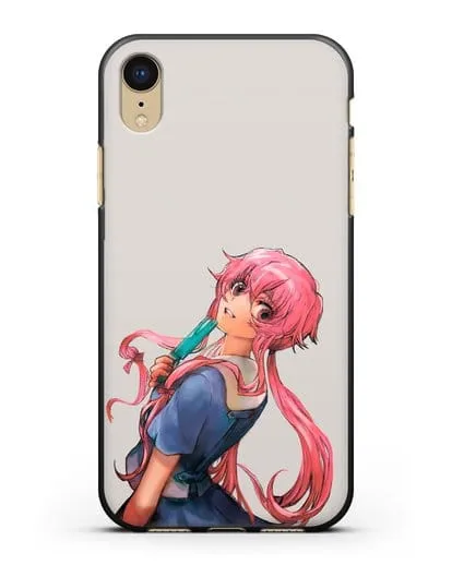 Чехол аниме Дневник Будущего - Юно Гасай силиконовый для iPhone XR