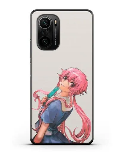 Чехол аниме Дневник Будущего - Юно Гасай силиконовый для Xiaomi Poco F3
