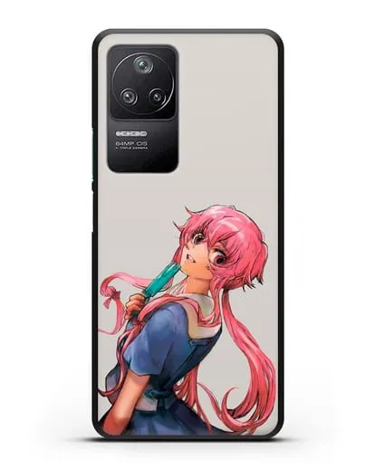 Чехол аниме Дневник Будущего - Юно Гасай силиконовый для Xiaomi Poco F4