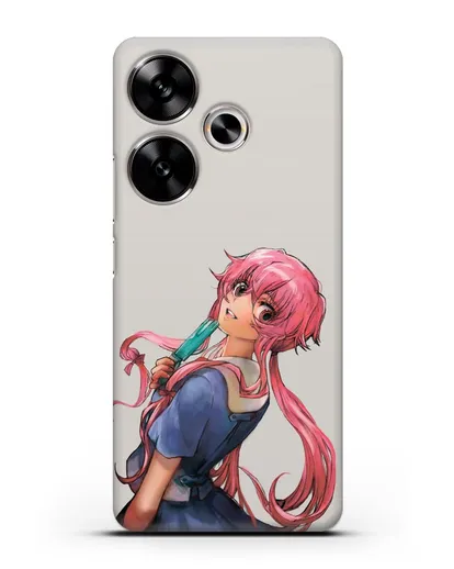 Чехол аниме Дневник Будущего - Юно Гасай силиконовый для Xiaomi Poco F6