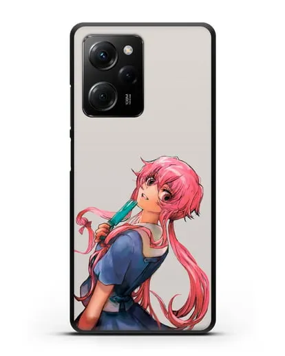 Чехол аниме Дневник Будущего - Юно Гасай силиконовый для Xiaomi Poco X5 Pro