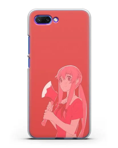 Чехол аниме Дневник Будущего - Юно с топором силиконовый для Honor 10