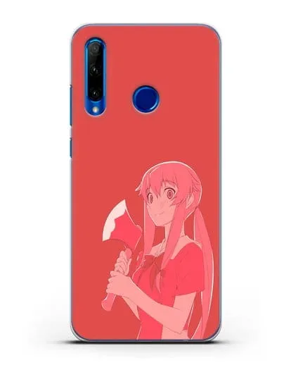 Чехол аниме Дневник Будущего - Юно с топором силиконовый для Honor 10i