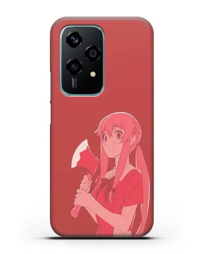 Чехол аниме Дневник Будущего - Юно с топором силиконовый для Honor 200 Lite