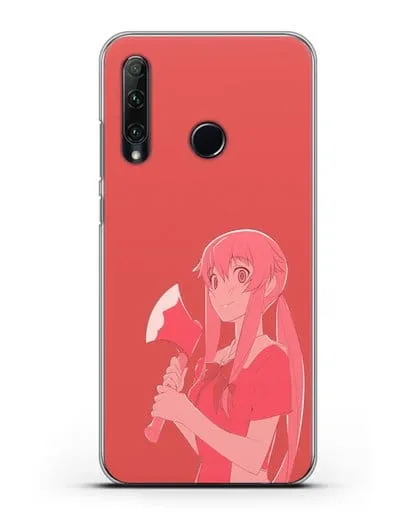 Чехол аниме Дневник Будущего - Юно с топором силиконовый для Honor 20e