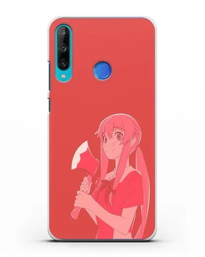 Чехол аниме Дневник Будущего - Юно с топором силиконовый для Honor 9C