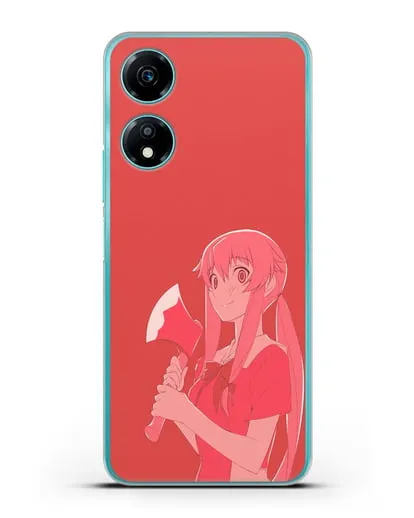 Чехол аниме Дневник Будущего - Юно с топором силиконовый для Honor X5 Plus