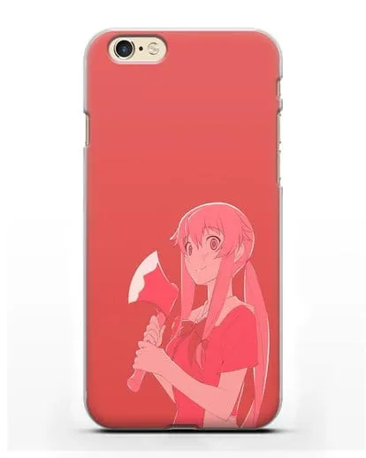 Чехол аниме Дневник Будущего - Юно с топором силиконовый для iPhone 6