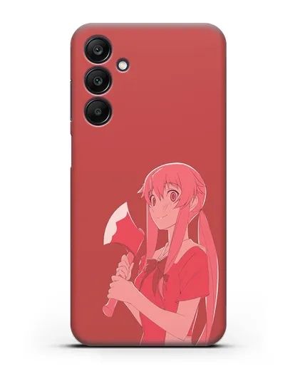 Чехол аниме Дневник Будущего - Юно с топором силиконовый для Samsung Galaxy A25 [SM-A256]