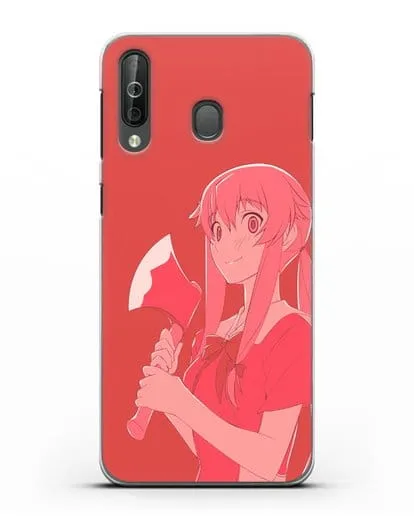 Чехол аниме Дневник Будущего - Юно с топором силиконовый для Samsung Galaxy A40s [SM-A507FN]