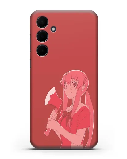 Чехол аниме Дневник Будущего - Юно с топором силиконовый для Samsung Galaxy A55 [SM-A556]