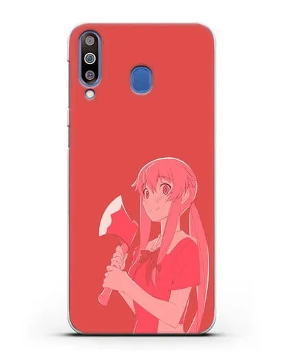 Чехол аниме Дневник Будущего - Юно с топором силиконовый для Samsung Galaxy M30 [SM-M305F]