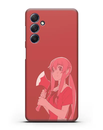 Чехол аниме Дневник Будущего - Юно с топором силиконовый для Samsung Galaxy M54 [SM-M546]