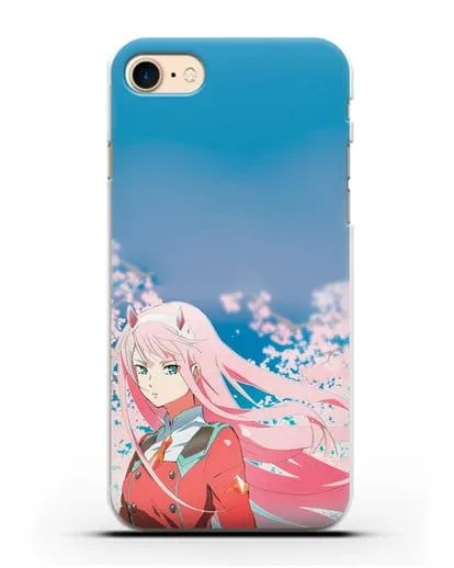 Чехол аниме Милый во Франксе - 02 в сакуре силиконовый для iPhone 8