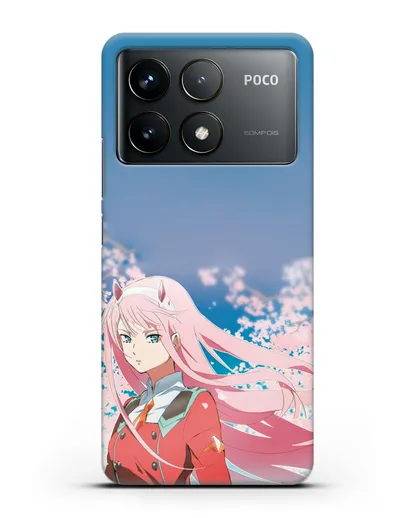 Чехол аниме Милый во Франксе - 02 в сакуре силиконовый для Xiaomi Poco F6 Pro