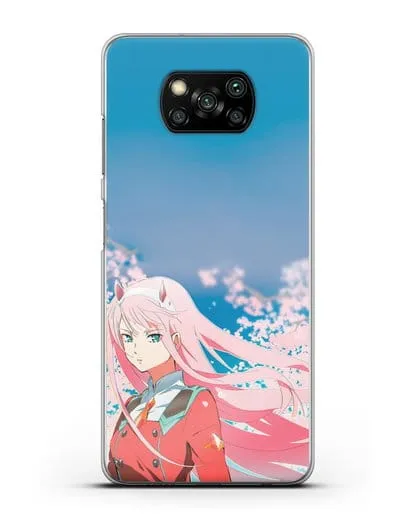 Чехол аниме Милый во Франксе - 02 в сакуре силиконовый для Xiaomi Poco X3