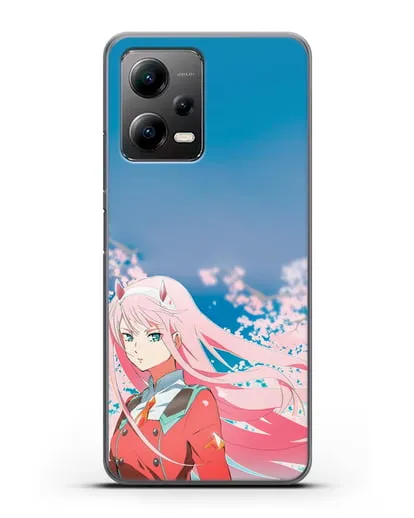 Чехол аниме Милый во Франксе - 02 в сакуре силиконовый для Xiaomi Poco X5