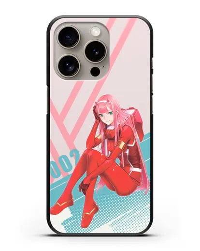 Чехол аниме Милый во Франксе - 02 в костюме силиконовый для iPhone 15 Pro