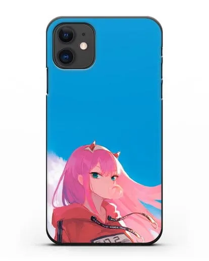 Чехол аниме Милый во Франксе - 02 в толстовке силиконовый для iPhone 11