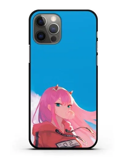 Чехол аниме Милый во Франксе - 02 в толстовке силиконовый для iPhone 12 Pro