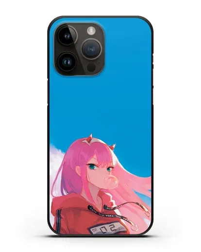 Чехол аниме Милый во Франксе - 02 в толстовке силиконовый для iPhone 14 Pro Max