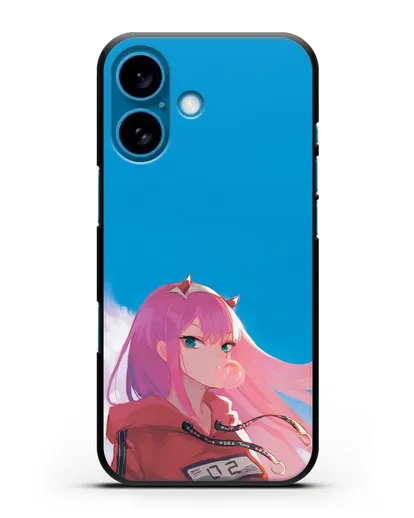 Чехол аниме Милый во Франксе - 02 в толстовке силиконовый для iPhone 16