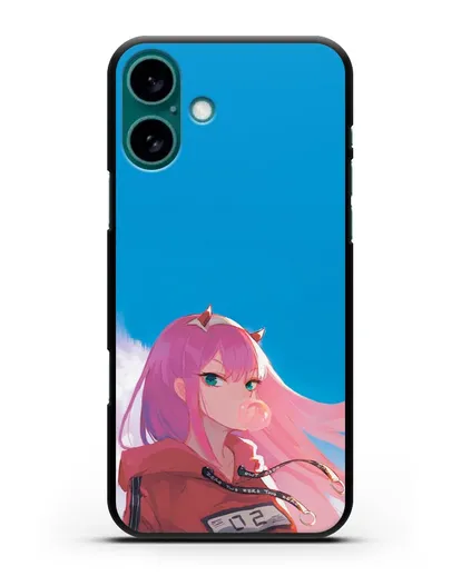 Чехол аниме Милый во Франксе - 02 в толстовке силиконовый для iPhone 16 Plus