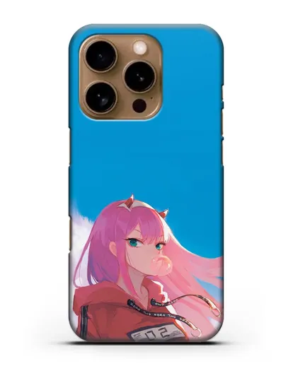 Чехол аниме Милый во Франксе - 02 в толстовке силиконовый для iPhone 16 Pro