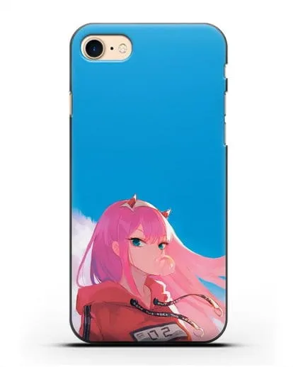 Чехол аниме Милый во Франксе - 02 в толстовке силиконовый для iPhone 8